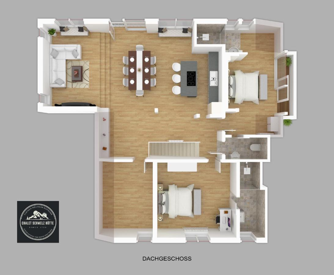 Chalet Schmelz Huette Mit Sauna Und Garten 弗拉塔克 外观 照片